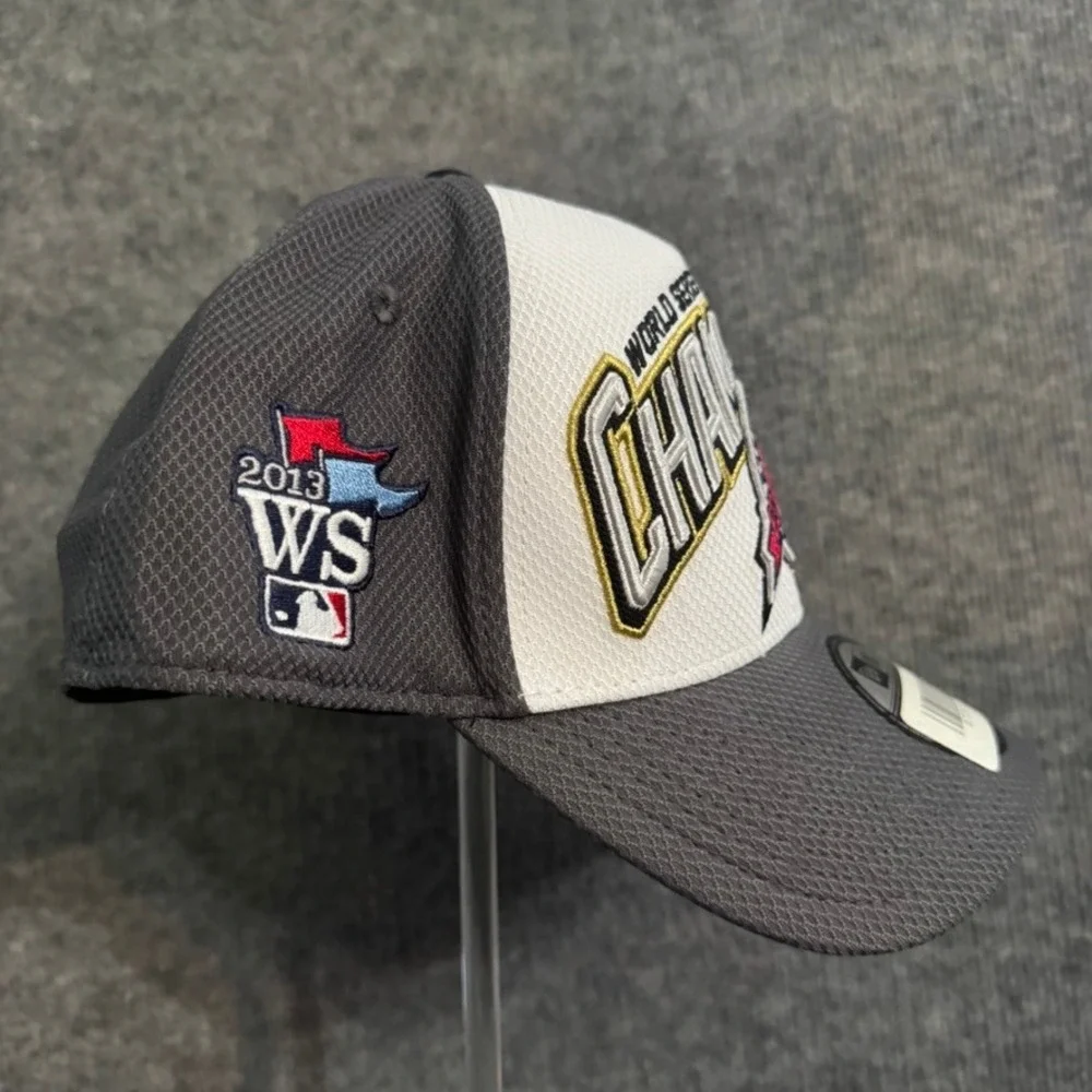 New Era 39THIRTY Boston Red Sox 2013 World Series Champions Hat Grey OSFM